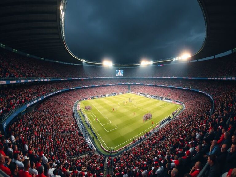 A vibrant shot of PSG players celebrating a goal at Parc des Princes, with Mbappé in mid-stride, Toulouse players in the back