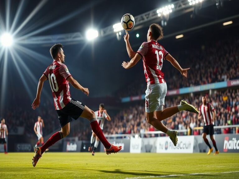 A mid-action shot from the Rayo Vallecano vs Elche C.F. match at Teresa Rivero Stadium, showing players in mid-celebration af