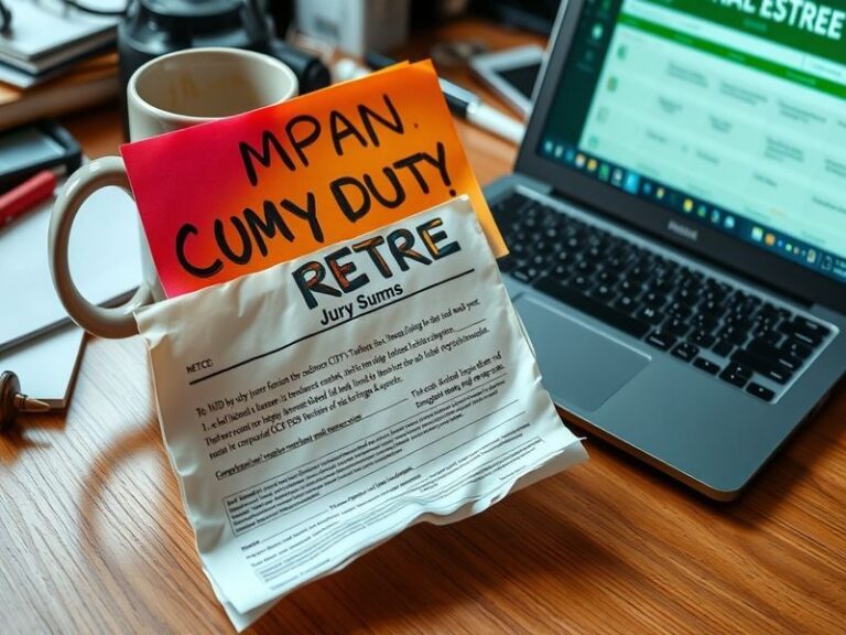 A diverse group of professionals in a modern office or courtroom-like setting, engaging in a mock jury deliberation with a ju