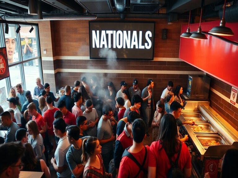 A vibrant scene of a bustling Chipotle restaurant in a modern urban setting, with diverse customers ordering at the counter,