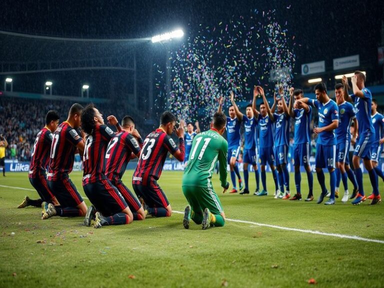 A split-image visual showing Santos Laguna’s green and white jerseys on one side and Club América’s iconic azulcrema on the o