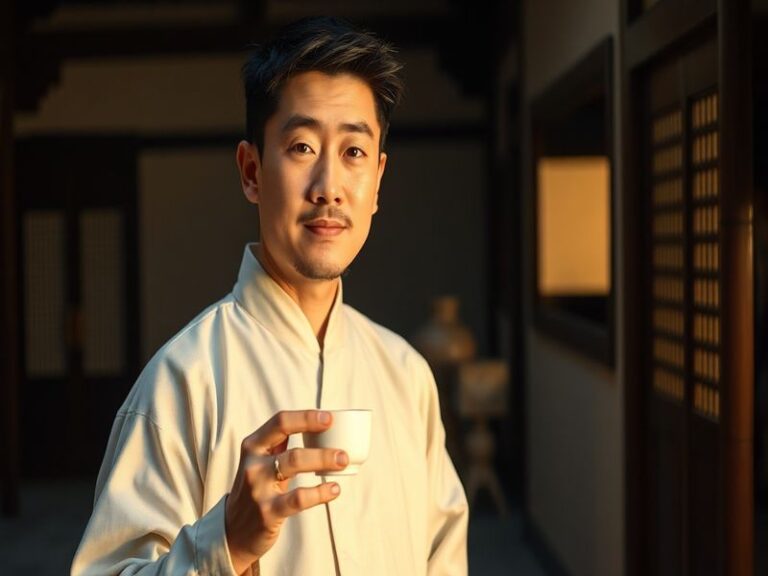 A mid-career South Korean engineer in a lab coat examining a transparent solid-state battery prototype in a Seoul laboratory,