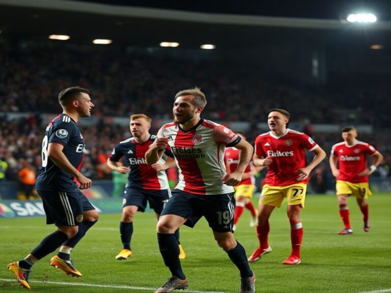 A vibrant stadium atmosphere during an AS Saint-Étienne vs Olympique Lyonnais match, featuring passionate fans in green and w