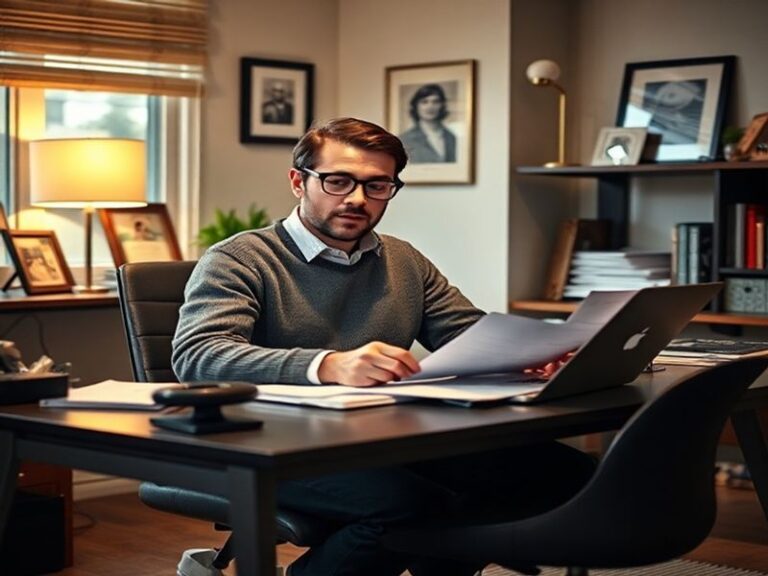 Dan Levy standing confidently on a red carpet in a tailored suit, holding a drink, with a blurred city skyline in the backgro