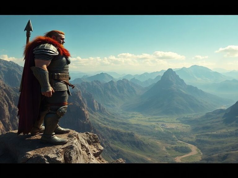 A dramatic illustration of the Straw Hat crew standing before the towering giants of Elbaf, with Nami and Usopp facing off ag