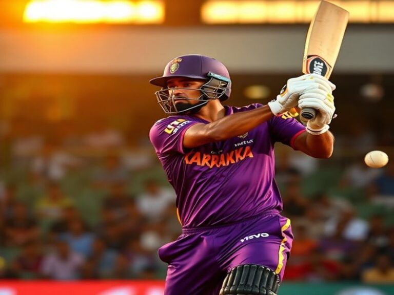 A dynamic action shot of Devdutt Padikkal playing a cover drive during an IPL match, wearing Royal Challengers Bangalore's re