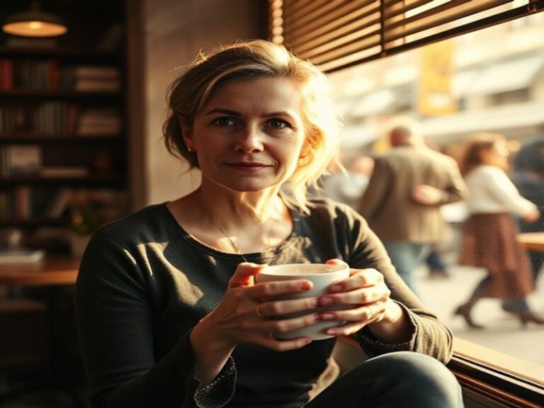 Tessa Johnson on a film set, wearing a practical jacket and holding a script, with a backdrop of a misty Pacific Northwest fo