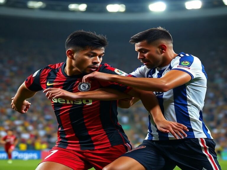 A vibrant action shot of Flamengo's Pedro scoring a goal against Santos' defense at the Maracanã Stadium, with Flamengo fans