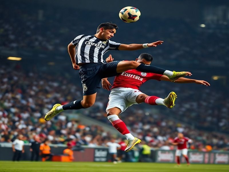 A vibrant stadium shot of Corinthians vs Internacional, featuring fans in red and black (Corinthians) and red and white (Inte