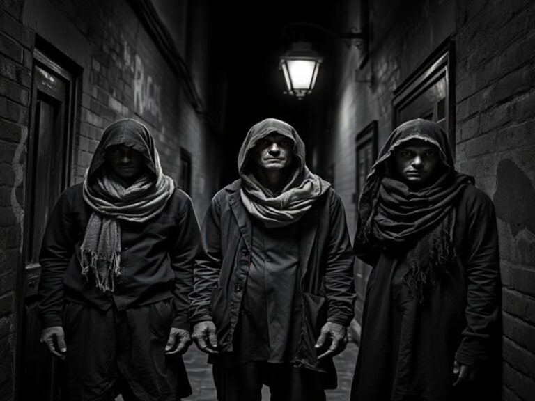 A split-image showing a protest with one side featuring mainstream political signs and the other side featuring obscure, frin