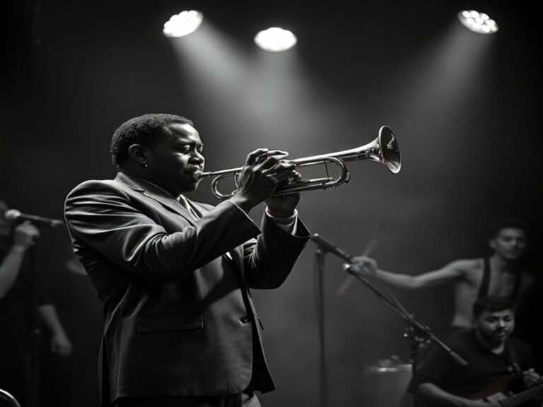 A candid photo of EJ Smith in a modern newsroom, surrounded by multiple screens displaying multimedia sports content. He is m