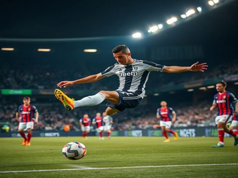 A wide-angle shot of the Allianz Stadium during the Juventus vs Genoa match, showing players in action, fans in the stands, a