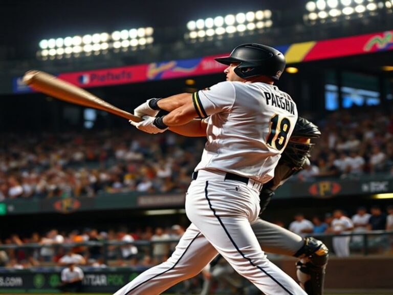 A split-screen image of Yu Darvish pitching for the Padres on the left and a Pirates batter swinging at a pitch on the right,