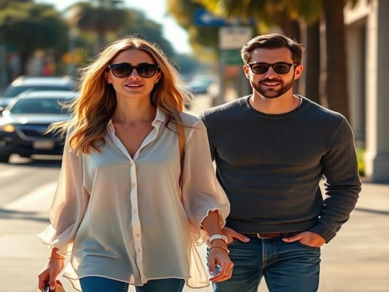 A candid behind-the-scenes shot of Blake Lively and Justin Baldoni on set, engaged in conversation with a professional yet wa
