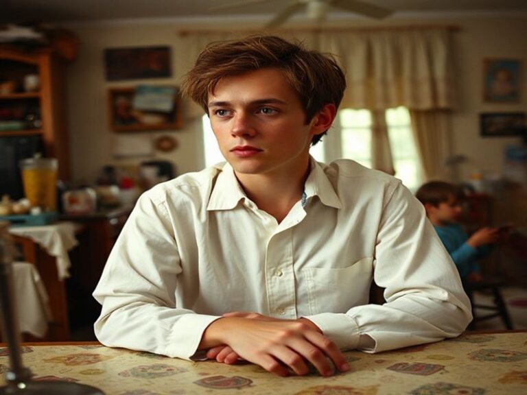 A chaotic family scene featuring Malcolm, Lois, Hal, Reese, and Dewey Wilkerson in their cluttered living room, with Malcolm