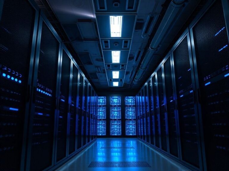 A futuristic clinic interior with doctors and patients using tablets and digital interfaces, displaying CareCloud’s dashboard