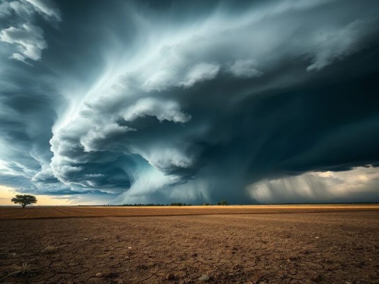 A split-image showing contrasting El Niño effects: on one side, flooded streets in Peru with people in rain gear; on the othe