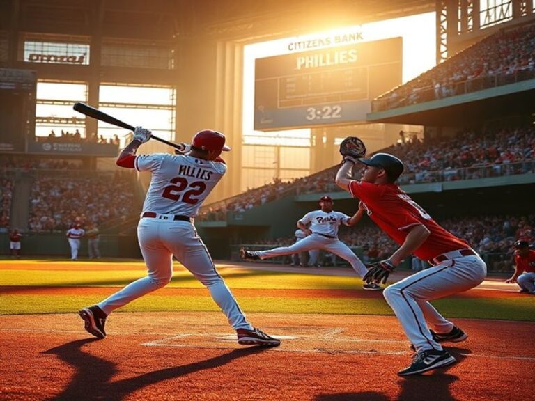 A night game at Citizens Bank Park with the Philadelphia Phillies batting against the San Francisco Giants, featuring Bryce H
