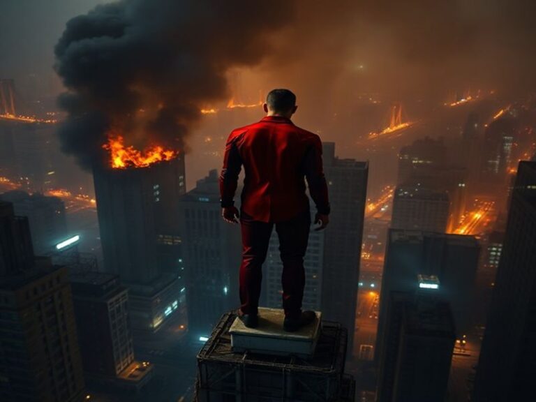 A dark, cinematic poster of The Boys Season 5 featuring Homelander, Soldier Boy, and the Boys in a tense standoff. The backgr