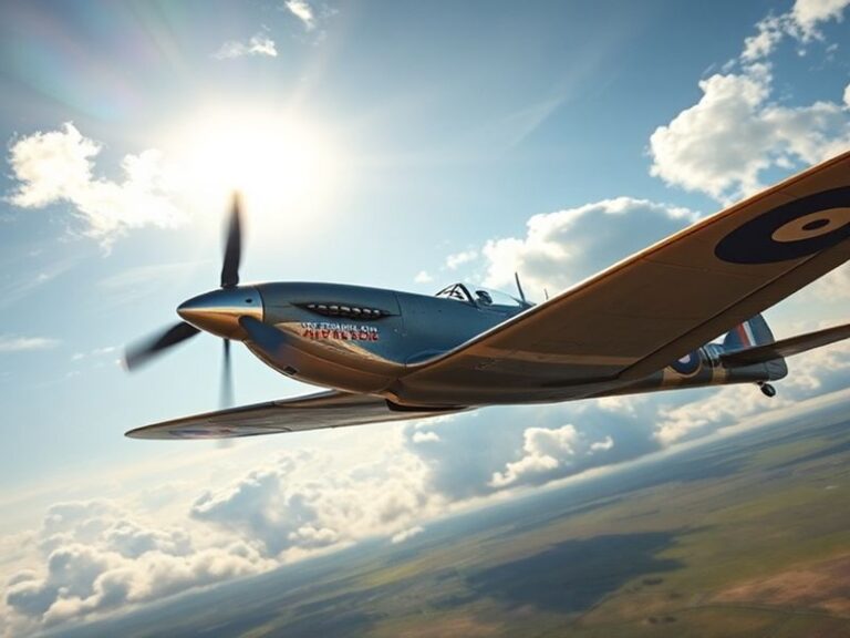 A restored WWII Supermarine Spitfire in polished silver livery, banking slightly during an airshow display with contrails vis