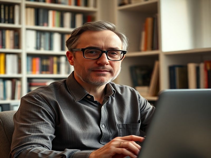 A professional portrait of Adam Back in a minimalist, well-lit setting, possibly with a subtle Bitcoin or cryptographic motif