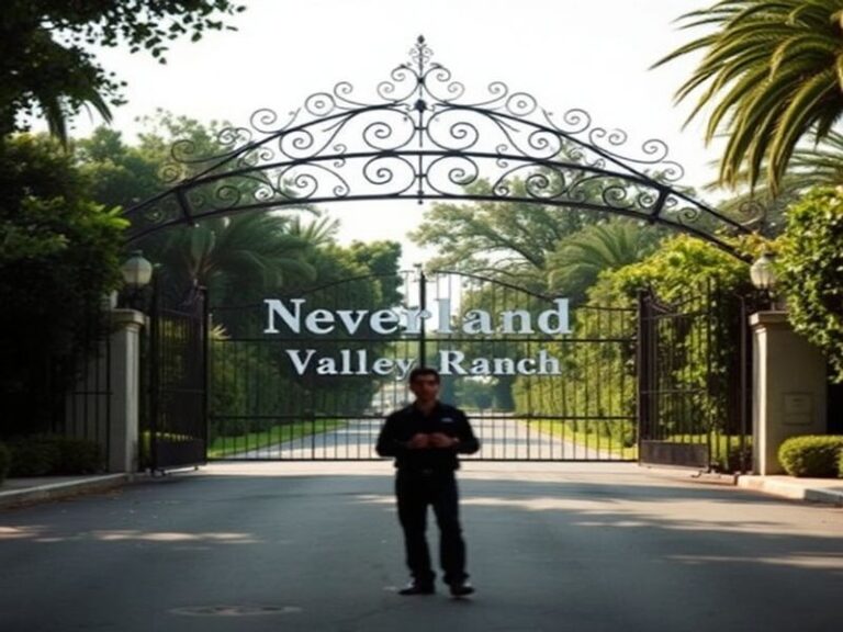 A split-image visual: on one side, Michael Jackson performing on stage with a vibrant crowd; on the other, a modern office bu