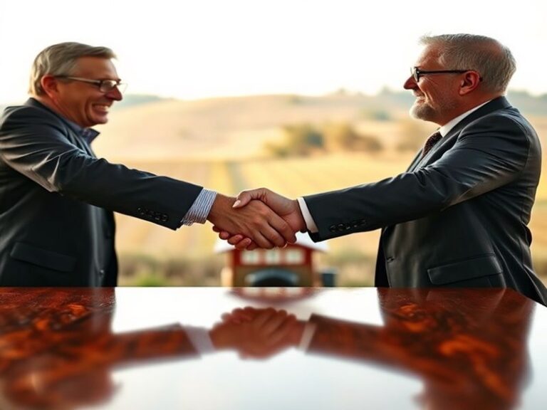 A split-image visual showing a diverse group of farmers in a cooperative meeting juxtaposed with a global map highlighting ma