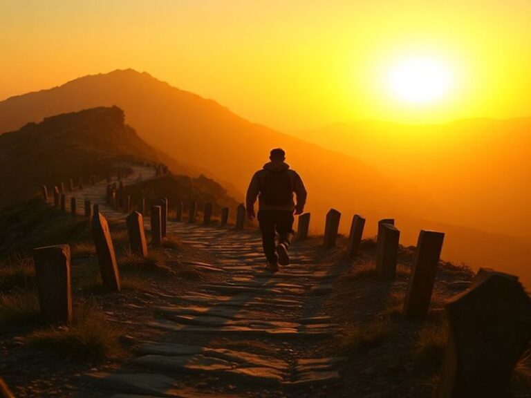 A minimalist illustration of a winding path through diverse landscapes—mountains, forests, and deserts—symbolizing the variou