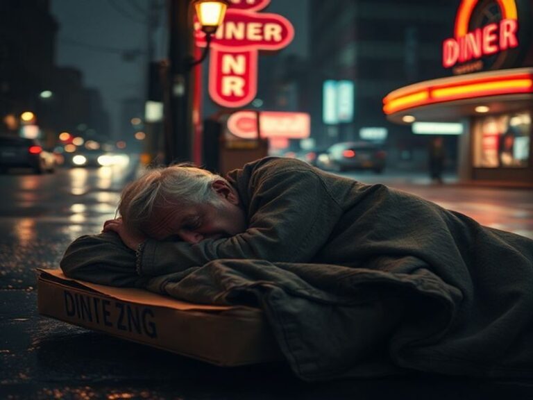A diverse group of people sitting together in a community center, engaged in conversation. The setting is warm and inviting,