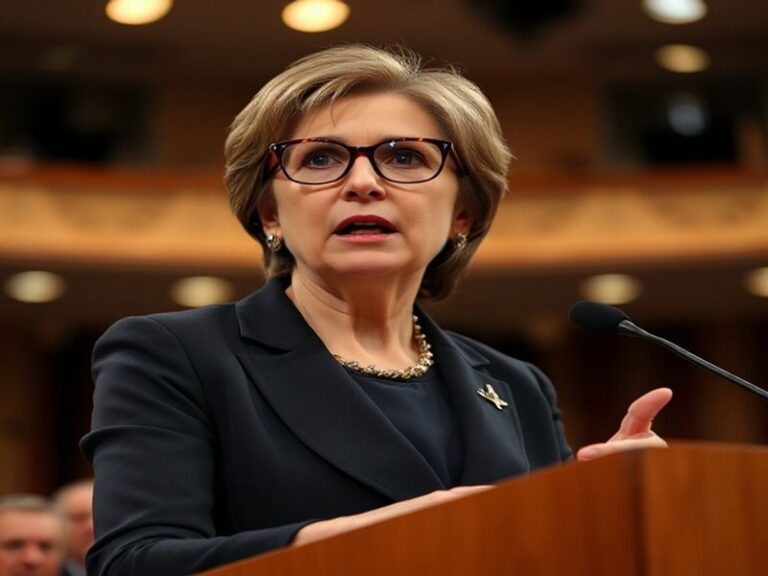 A warm and inviting image of Nancy Guthrie speaking at a conference, with an audience engaged and taking notes.