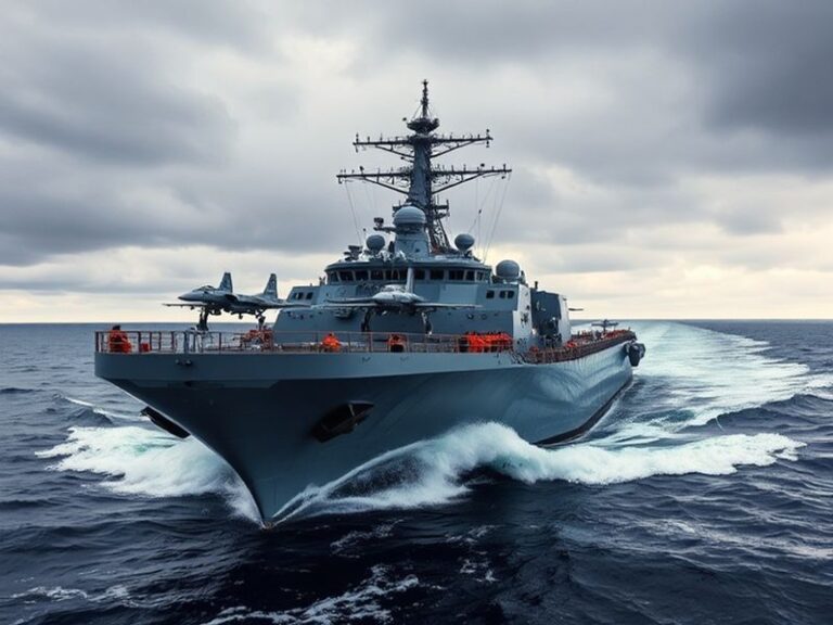 A split-screen image showing the Ukrainian Snake Island defenders' moment of defiance on one side (serious, wartime setting)