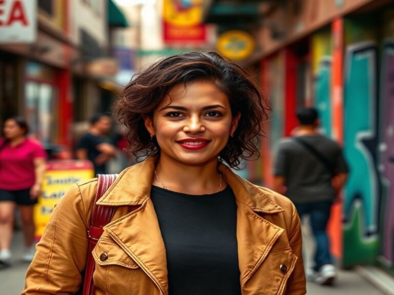 A vibrant portrait of Judy Reyes, showcasing her dynamic personality, set against a backdrop of film reels and stage lights,