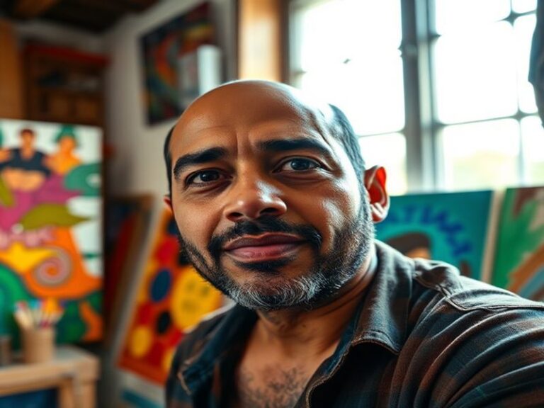 A dynamic image of Carlos Ortiz in the boxing ring, showcasing his athleticism with a focused expression, surrounded by cheer