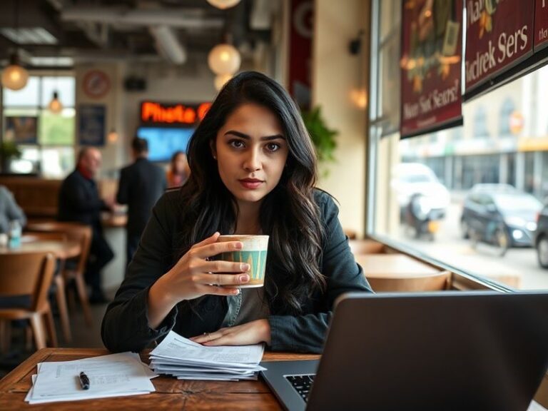 A professional headshot of Yassamin Ansari speaking at a podium, with a diverse audience in the background, emphasizing her r