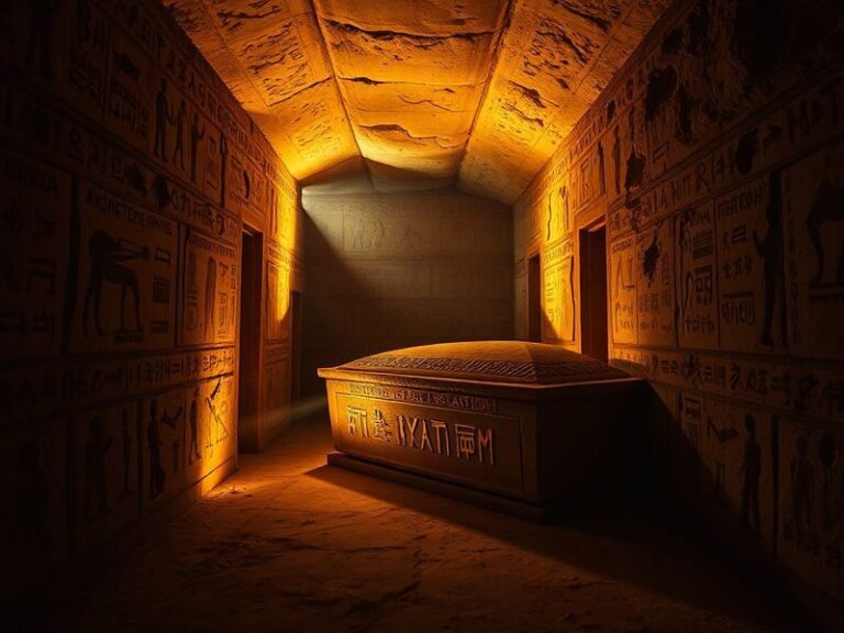 A cinematic promotional image featuring Brendan Fraser as Rick O’Connell alongside a mummy, set against the backdrop of ancie