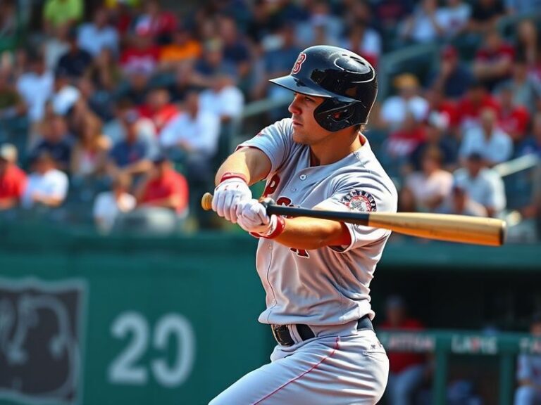 Xander Bogaerts in his San Diego Padres uniform mid-play, crouched in defensive position at shortstop, bat resting on shoulde