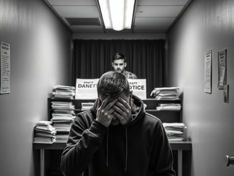 A split-image illustration: on the left, a vintage 1970s draft lottery drum with yellow ping pong balls; on the right, a mode