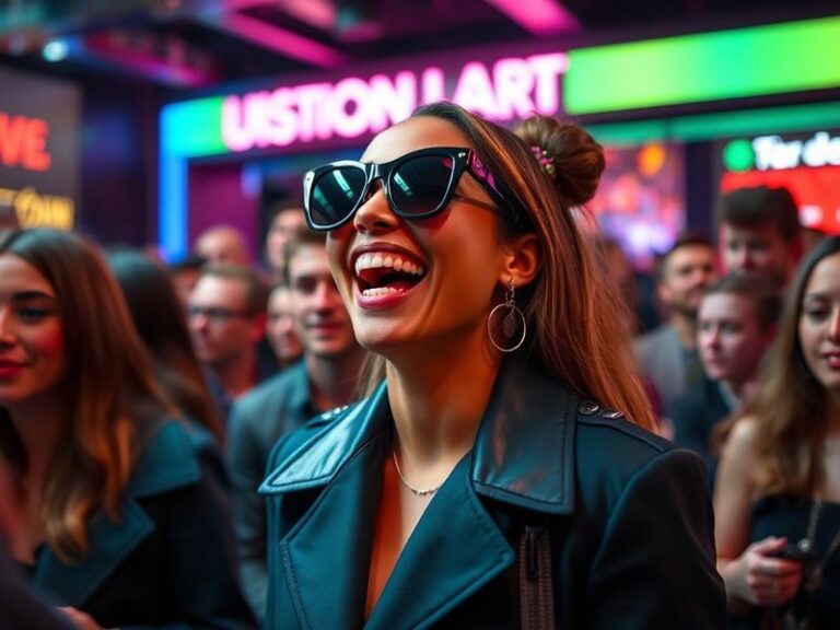 A professional photo of Rochelle Humes on a television set, wearing a stylish outfit, with a warm smile. The background shows