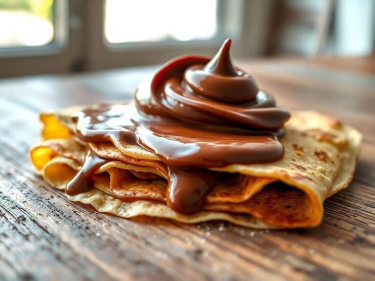 A vibrant, appetizing photo of a jar of Nutella surrounded by ingredients like fresh bread, hazelnuts, and cocoa, set against