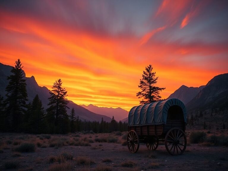 A split-image collage: on one side, a lone explorer standing at the edge of a vast desert with a futuristic city skyline in t