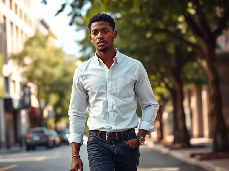 A cinematic portrait of Denzel Aberdeen in a thoughtfully composed shot, capturing his intense gaze and naturalistic style. T