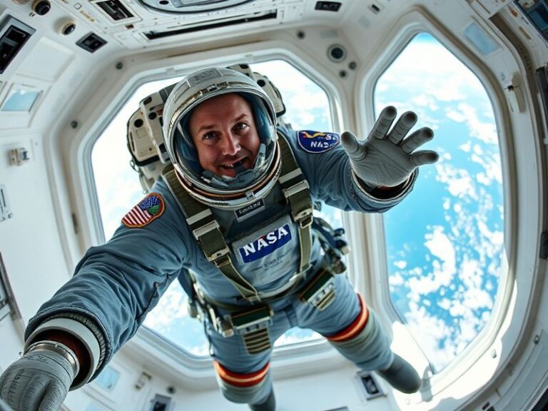 A split-image composition: on the left, Reid Wiseman in a navy flight suit during his military career; on the right, Wiseman