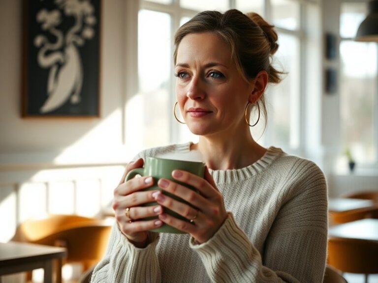 A professional headshot of Laura Wright in a warm, natural setting, wearing a simple outfit with a confident smile. She is po
