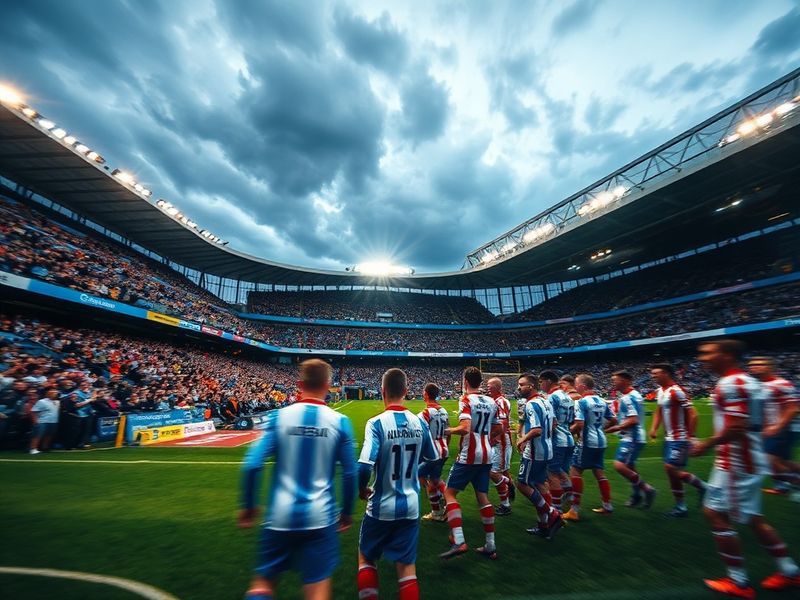 A wide-angle shot of Coventry Building Society Arena during a match, capturing the intensity of the stadium atmosphere with p