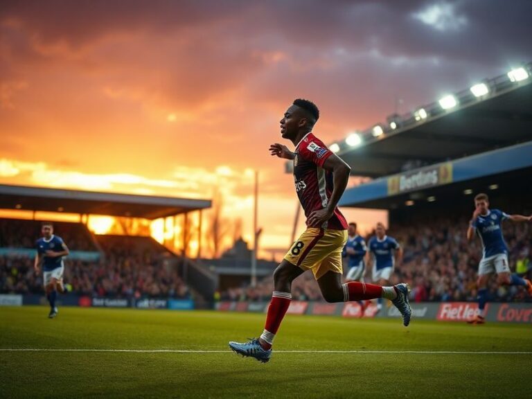 A tense moment from the Brentford vs Everton match at Gtech Community Stadium, featuring players in mid-action with the Brent