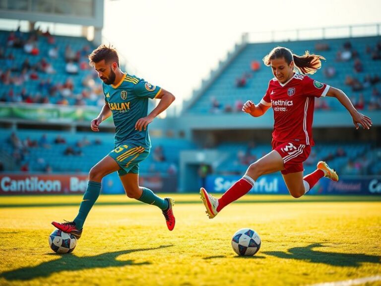 A mid-action shot from the LA Galaxy vs Austin FC match at Dignity Health Sports Park, showing players in Galaxy gold and Aus