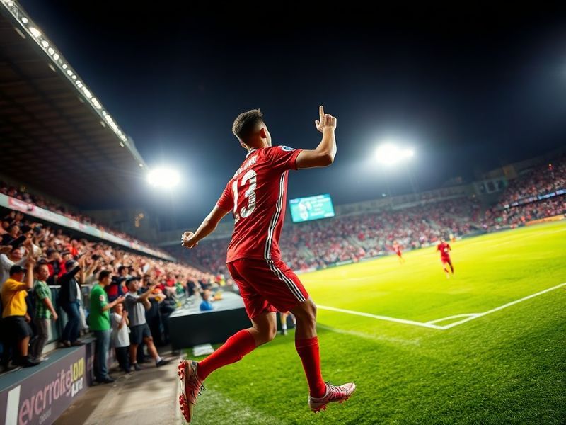 A dynamic shot of a Querétaro vs. Necaxa match at Estadio Corregidora, showing players in mid-action with fans blurred in the