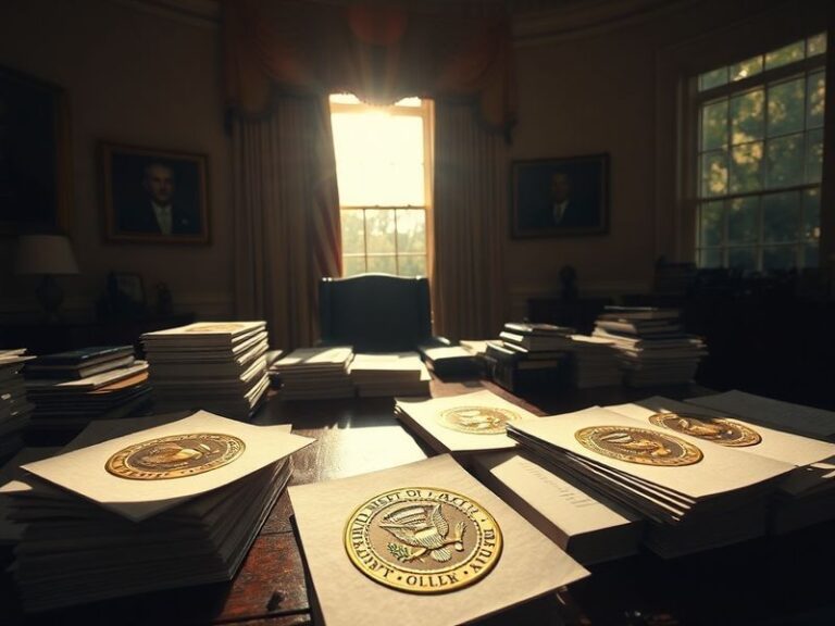 A split-image visual: on one side, the U.S. White House at dusk; on the other, a world map with key democratic countries high