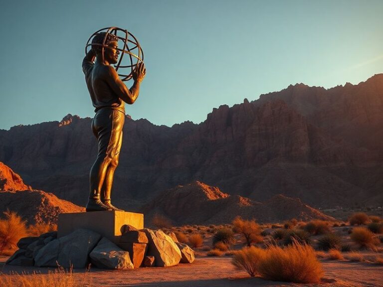 A vibrant night scene at Estadio Jalisco packed with red-and-black-clad Atlas fans, cheering under bright floodlights. The st