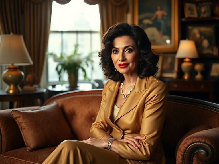 A split-screen image of Susan Lucci in her iconic role as Erica Kane in 'All My Children' on the left, and a more recent phot